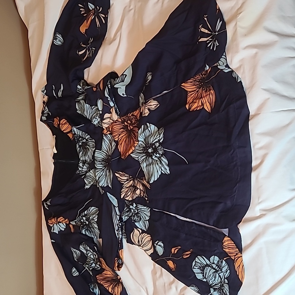 Wayward Fancies By Eshakti Crepe Blue  Floral  Print
